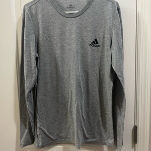 Adidas Gray Long Sleeve Tee Classic Crew